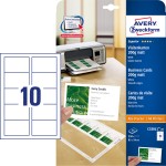 Wizytówki do druku Quick & Clean Avery C32011-25 / 85 x 54 mm, 250 szt., 25 arkuszy, 200 g, matowe - biały