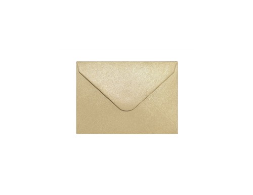 Koperta / koperty ozdobne 70x100mm - PEARL ZŁOTY opk 10szt 150g m2 www.niszczarka.net