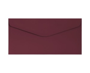 Koperta / koperty ozdobne DL GŁADKI BORDOWY opk 10szt 120g/m2