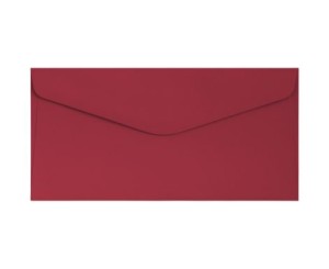 Koperta / koperty ozdobne DL GŁADKI CZERWONY opk 10szt 120g/m2