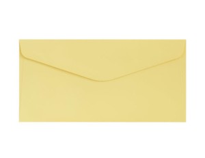 Koperta / koperty ozdobne DL GŁADKI ŻÓŁTY satynowany opk 10szt 130g/m2