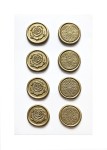 Odbicie lakowe samoprzylepne Róża i Mandala , 8 szt./op., złoty - półprodukt dekoracyjny