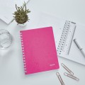Kołonotatnik Leitz WOW A5 w kratkę - różowy_www.niszczarka.net