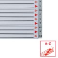 Przekładki alfabetyczne na dokumenty Esselte - zadrukowane alfabetycznie indeksy (A-Z) format A4 - szary_www.niszczarka.net