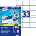 Etykiety uniwersalne Avery Zweckform Economy ELA009 - 70x25,4 mm A4, 100 arkuszy - białe _www.niszczarka.net