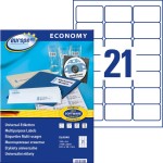 Etykiety uniwersalne Avery Zweckform Economy ELA040 - 63,5x38,1 mm A4, 100 arkuszy - białe