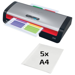 Laminator GBC 250 Office A4 - kolor czarno-srebrno-czerwony
