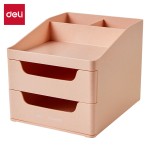 Organizer/Pojemnik na biurko - szufladki Deli EZ421-P, Urbanroot, różowy - opakowanie 1 sztuka