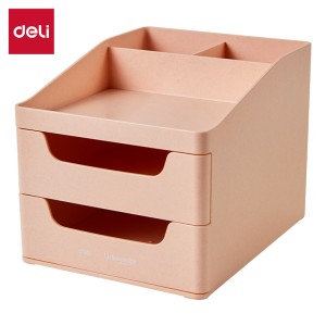 Organizer/Pojemnik na biurko - szufladki Deli EZ421-P, Urbanroot, różowy - opakowanie 1 sztuka