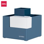 Organizer/Pojemnik na biurko - przybornik Deli EZ072B, Linfini, niebieski - opakowanie 1 sztuka