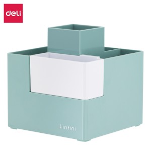 Organizer/Pojemnik na biurko - przybornik Deli EZ072GR, Linfini, zielony - opakowanie 1 sztuka