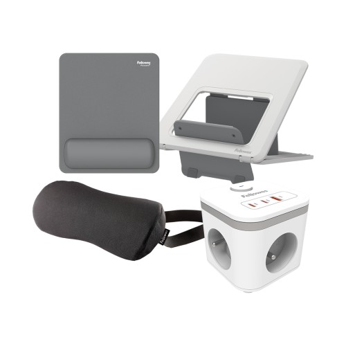 zestaw ergonomiczny Fellowes – Breyta™ + Ampra™ - BIAŁY # 5 lat gwarancji
