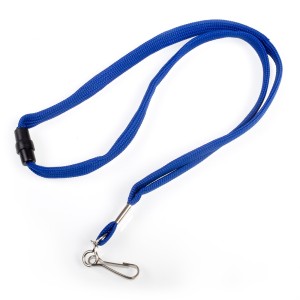 Smycze zapinane zakończone karabińczykiem - O.LANYARD 4 - niebieski - opakowanie 10 sztuk OPUS