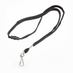 Smycze zapinane zakończone karabińczykiem - O.LANYARD 4 - czarny - opakowanie 10 sztuk OPUS
