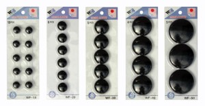 Magnesy do tablic, średnica 15mm, kolor Czarny, opk 10szt, Argo - Magnetyczne punkty mocujące