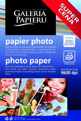 Papier photo glossy 10x15cm 240 g/m2 - 50 ark fotograficzny błyszczący www.niszczarka.net