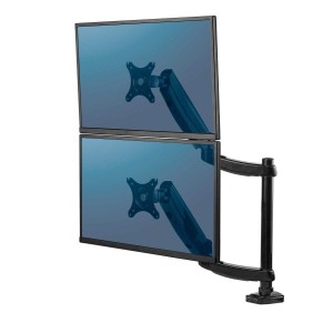 Ramię na 2 monitory Fellowes Platinum Series - pionowe - CZARNE 