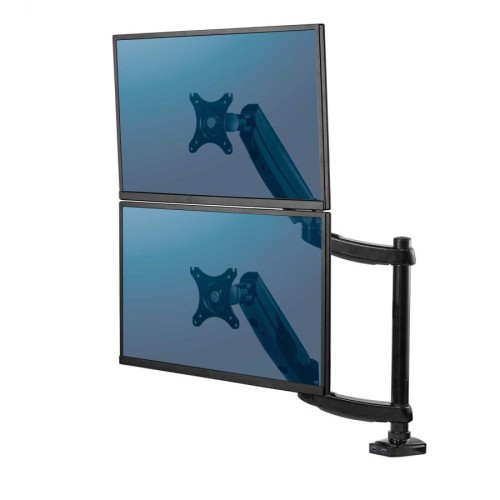 Ramię na 2 monitory Fellowes Platinum Series - pionowe - CZARNE www.niszczarka.net