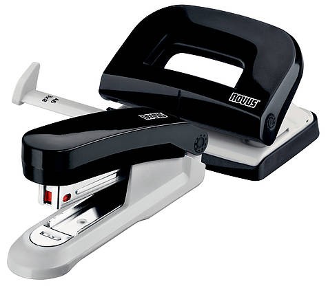 Zestaw archiwizacyjny zszywacz plus dziurkacz Novus E15/E210 elegancki i poręczny zestaw do Twojego biura WWW.NISZCZARKA.NET