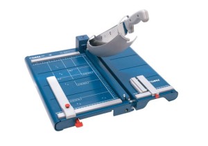 Gilotyna Dahle 562 A4 przedni blat, mechanizm do cięcia wąskich pasków, mechanizm laserowy