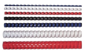 Grzbiety plastikowe do bindowania   6mm /100szt Fellowes - kolor Czerwony