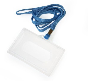 Identyfikator Holder z taśmą NIEBIESKĄ - opk 50szt