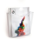 PREZENTER ŚCIENNY na ulotki i foldery A4 podajnik na oferty przeźroczyste tworzywo 