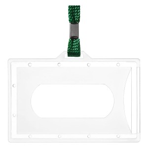 Identyfikator Holder z taśmą ZIELONĄ - opk 50szt