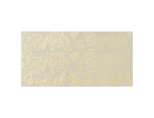 Koperta / koperty ozdobne DL - RÓŻE KREMOWY opk 10szt 120g/m2 www.niszczarka.net