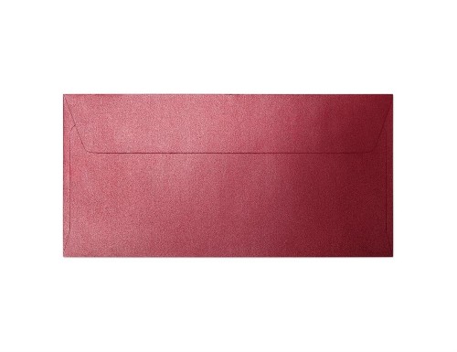 Koperta / koperty ozdobne DL - PEARL CZERWONY opk 10szt 120g m2 www.niszczarka.net