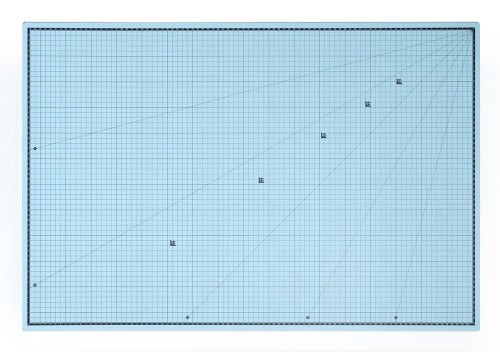 DWUSTRONNA MATA DO CIĘCIA wysoce samoregenerująca 90x60cm NIEBIESKO-SZARA www.niszczarka.net