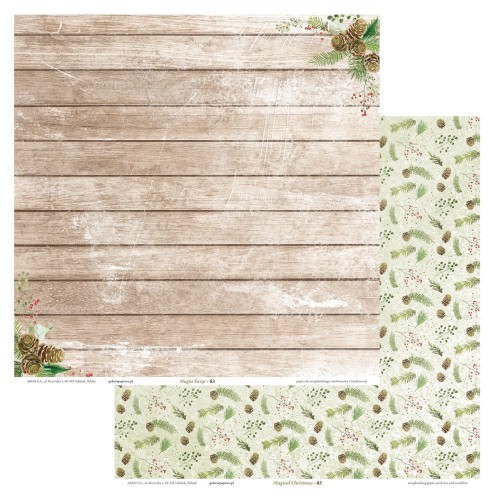 Papier scrapbookingowy Magia Świąt 03 30,5x30,5 opakowanie 5 ark www.niszczarka.net