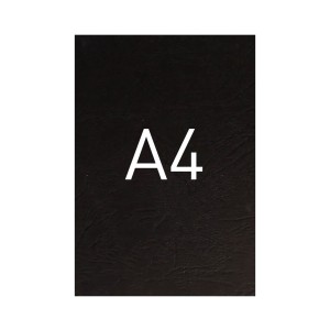 Okładka kartonowa o fakturze skóry - O.UNIVERSAL - 297 x 210 mm (A4) - 100 arkuszy - czarny