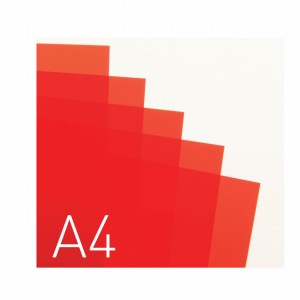 Przezroczysta okładka miękka - O.CLEAR STANDARD - 297 x 210 mm (A4) - 100 arkuszy - przezroczysty czerwony