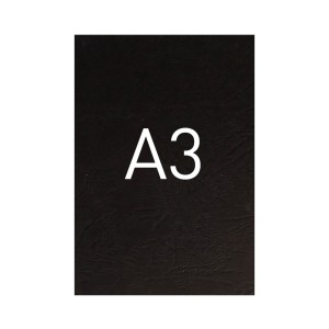 Okładka kartonowa o fakturze skóry - O.UNIVERSAL - 420 x 297 mm (A3) - 100 arkuszy - czarny