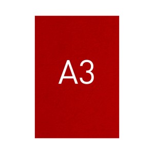 Okładka kartonowa o fakturze skóry - O.UNIVERSAL - 420 x 297 mm (A3) - 100 arkuszy - czerwony