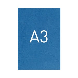 Okładka kartonowa o fakturze skóry - O.UNIVERSAL - 420 x 297 mm (A3) - 100 arkuszy - niebieski