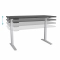 Biurko elektryczne - Baza do biurka z regulowaną wysokością Fellowes LEVADO - srebrna  - www.niszczarka.net
