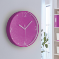 Cichy zegar ścienny Leitz WOW FIOLETOWY średnica 29 cm WWW.NISZCZARKA.NET