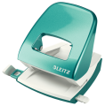 Dziurkacz Leitz WOW duży metalowy 30 kartek TURKUSOWY www.niszczarka.net
