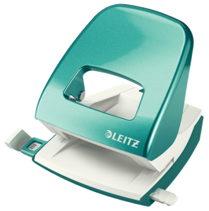 Dziurkacz Leitz WOW duży metalowy 30 kartek TURKUSOWY