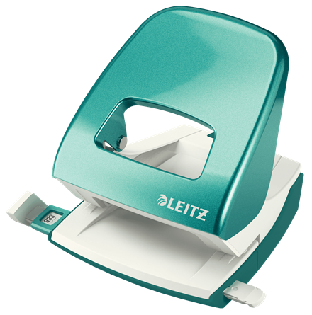 Dziurkacz Leitz WOW duży metalowy 30 kartek TURKUSOWY www.niszczarka.net