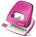 Dziurkacz Leitz WOW duży metalowy 30 kartek RÓŻOWY www.niszczarka.net