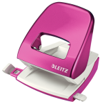 Dziurkacz Leitz WOW duży metalowy 30 kartek RÓŻOWY