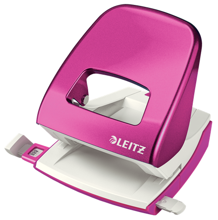 Dziurkacz Leitz WOW duży metalowy 30 kartek RÓŻOWY www.niszczarka.net