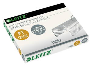 Zszywki Leitz Power Performance P3 26/6 mocne stalowe 1000szt/opk