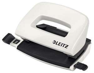 Dziurkacz Leitz WOW mały metalowy 10 kartek BIAŁY