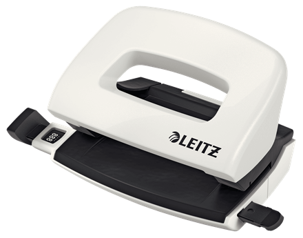 Dziurkacz Leitz WOW mały metalowy 10 kartek BIAŁY www.niszczarka.net