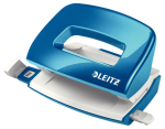 Dziurkacz Leitz WOW mały metalowy 10 kartek NIEBIESKI