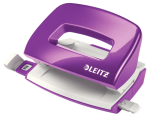 Dziurkacz Leitz WOW mały metalowy 10 kartek FIOLETOWY